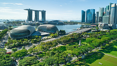 Aerial view of Singapore